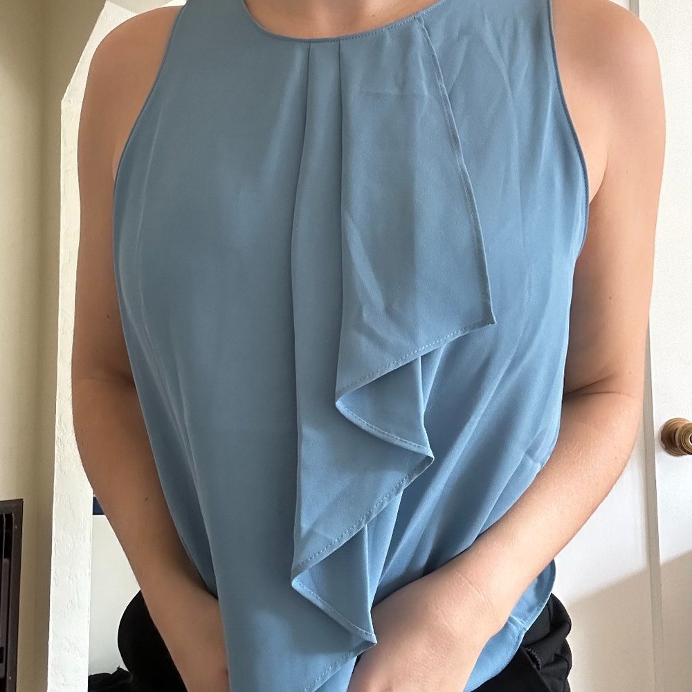 Flowy blue work top from LOFT